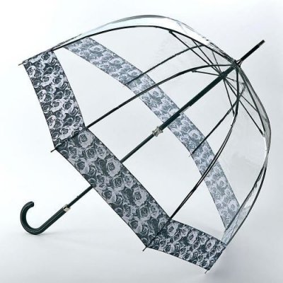 Fulton dámský průhledný holový deštník Birdcage 2 luxE PHOTO ROSE L866