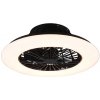 TRIO R62522132 STRALSUND stropné svietidlo s ventilátorom LED D500mm 30W/2200lm 3000-6500K matná čierna, stmievateľné, diaľkový ovládač, starlight efekt