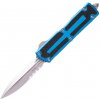 Microtech SCARAB II GEN III D/E STONEWASH PART SERRATE BLUE 1280-11BL