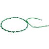 Textilní náramek Charleen se stříbrnými korálky a přírodním malachitem