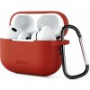 Epico silikónové puzdro na Airpods Pro 2 s karabínou – červené 9911101400019