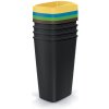 Compacta Q Drop odpadkový kôš SET - 4 x 45 l recyklovaná čierna