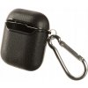 1Mcz Faux Leather púzdro pre slúchadlá Apple AirPods čierna (black)