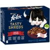 Felix Tasty Shreds lahodný výběr v šťave s hovädzím a kuraťom 12 x 80 g