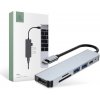 Tech-Protect HUB V4 6v1 USB-C - USB-A 3.0 / USB-A 2.0 / USB-C / HDMI / micro SD / TF / čítačka kariet SD - sivá