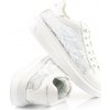 TENISKY KARL LAGERFELD KAPRI AUTOGRAPH LACE LO WHITE LTHR & TEXTILE