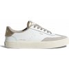 Dámske voľnočasové topánky Cariuma TOCA White Premium Leather Vintage White Suede Metallic Gold Snea