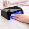 UV/LED lampa na nechty HQ Black 36 W (Profesionálne vytvrdzovanie gélových a akrylových nechtov doma aj v salóne)