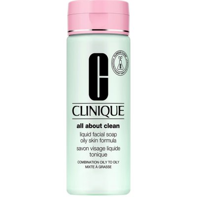 Clinique Liquid Facial Soap Oily Skin tekuté čistiace mydlo na tvár pre zmiešanú až mastnú pleť 200 ml