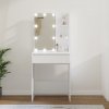 vidaXL Toaletný stolík s LED biely 60x40x140 cm 808828