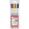 STABILO Pen 68 brush - prémiová fixka s variabilným hrotom - 6 ks v rôznych farbách