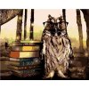 Zuty – Maľovanie Podľa Čísel – Sova s knihami, 80 × 100 cm, Plátno + Rám 8596530075875