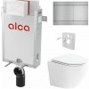 Alcadrain Set modul na stenu, WC Urban Vortex, sedadlo s tlačidlom nerez FUN-INOX KAE042