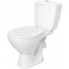 Cersanit Kaskáda, kombi wc so splachovaním 3/6l, horizontálny odpad + sedátko s polypropylénu, biela, K100-206