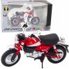 Retro motorka kovová červená 1:12