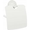 Sapho X-ROUND WHITE držiak toaletného papiera s krytom, biela mat XR732W