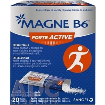 Magne B6 Forte Active prášok vo vrecúškach 20 ks