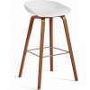 HAY Barová stolička AAS 32 High Lacquered Walnut Veneer, white