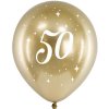 Balóny 50 narodeniny zlaté 30cm 6ks