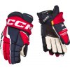 Hokejové rukavice CCM Tacks XF Navy/Red/White Junior 12 palcov