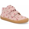 Barefoot detské členkové topánky Froddo First Step Pink/Strawberry jahody