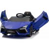 JOKO Elektrické autíčko Lamborghini Revuelto, kožené sedadlo, penové kolesá, FM rádio, modré