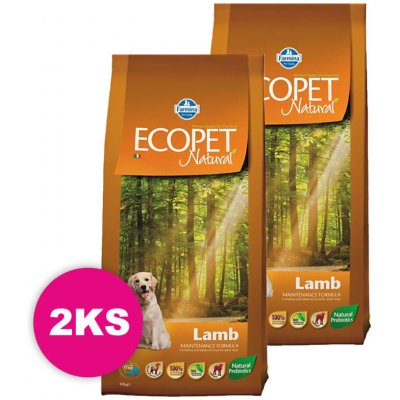 Ecopet Natural Dog Lamb Medium 2 x 14 kg
