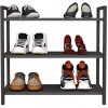 Casarredo SHELVE 3 SR regál na topánky, antracit / čierna