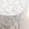 Biante Bavlnený oválny obrus Sandra SA-268 Béžové designové kvety na bielom 120x160 cm