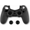 Spartan Gear Controller Silicon Skin Cover and Thumb Grips - Black (PS4)