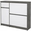 Nábytek PEGAS s.r.o. Botník SIMPLICITY 206, Beton/Bílý lesk