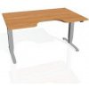 Pracovný stôl Motion Ergo, ZO, 3S, 140x61-128,x90 cm, jelša/sivá