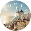 Nástenné sklenené hodiny Santorini fi 30 cm