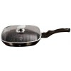 BERLINGERHAUS Pánev grilovací s poklicí 28 cm Shiny Black Collection BH-6612