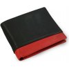 Čierno červená pánska kožená peňaženka Makenna