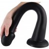Wolf Spear Black Silicone M, silikónové análne dildo 40 x 3,2–6,2 cm