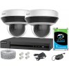 Súprava na IP monitorovanie, 2 otočné PTZ kamery 4Mpx, IR20, NVR 4xPoE, Disk 1TB - Hilook by Hikvision