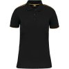 Kariban Polokošile Day-to-Day WK271, krátký rukáv, dámská COT20W27119702-black/yello M Černá/žlutá