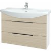 Dreja Umývadlová skrinka TAKE IT SZZ2 105 - N01 Biela lesk / Úchytka T07 / D04 Dub