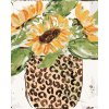 ZUTY Maľovanie podľa čísel - SLNEČNICA V LEOPARDEJ VÁZE (HALEY BUSH) Rámovanie: vypnuté plátno na rám, Rozmer: 40x50 cm