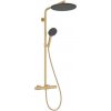 Hansgrohe Raindance Alive S Puro - Sprchový set s termostatom, 21x34 cm, 3 prúdy, kefovaný bronz - 24592140
