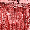 PartyDeco Dekorácia - červený fóliový záves 90 x 250 cm