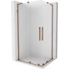 Mexen Velar L Duo sprchový kút posuvný 100 x 90 cm, matné sklo, ružové zlato - 871-100-090-02-33-60