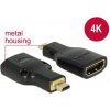 DeLOCK 65664 Adapter HDMI Micro-D auf HDMI-A mit Ethernet HDMI Micro-D St. auf HDMI-A Buchse černá