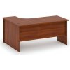 Rohový kancelársky písací stôl MIRELLI, 140x120 cm, pravý, orech
