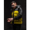 Žltá pánska prešívaná vesta s kapucňou Bolf 1189A1