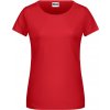 James & Nicholson Tričko JN 8007 z bio bavlny, krátký rukáv, dámské COT02800700402-red M Červená