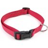 COBBYS PET Nastaviteľný textilný obojok reflexný 30-45cm/15mm červený