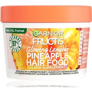 Garnier Fructis Pineapple Hair Food Maska na dlhé vlasy s rozštiepenými končekmi 400 ml