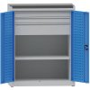 Dielenská kovová skriňa na náradie KOVONA, 1 polica, 3 zásuvky, zváraná, nosnosť 50 kg, 950 x 500 x 1170 mm